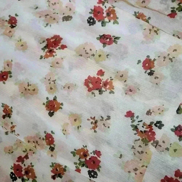 New York & Company Sheer Floral Lace Buttondown Blouse Size M - Picture 6 of 8